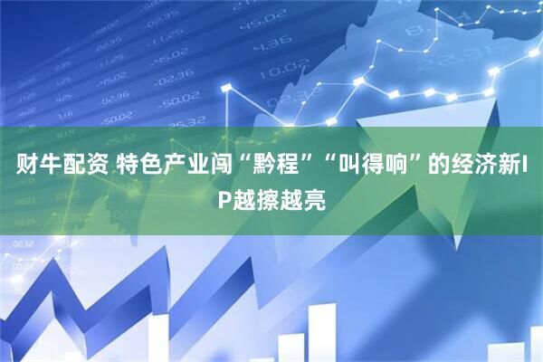 财牛配资 特色产业闯“黔程”“叫得响”的经济新IP越擦越亮