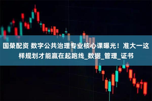 国榮配资 数字公共治理专业核心课曝光！准大一这样规划才能赢在起跑线_数据_管理_证书